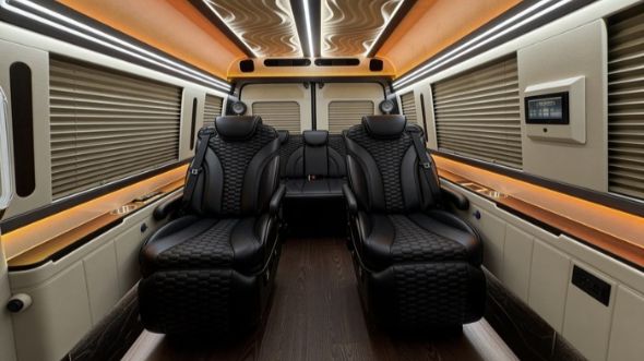 8 passenger sprinter van inside waco